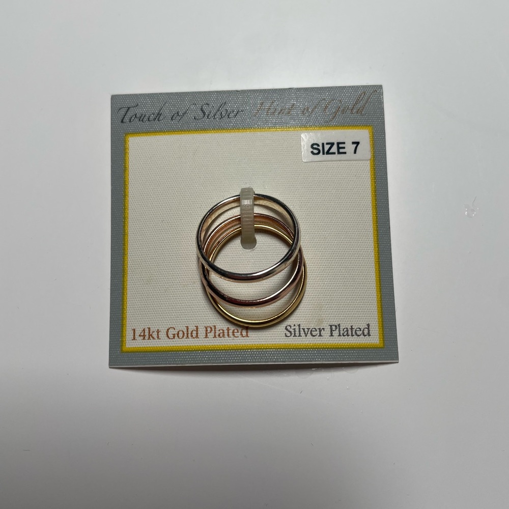 Three stacking rings